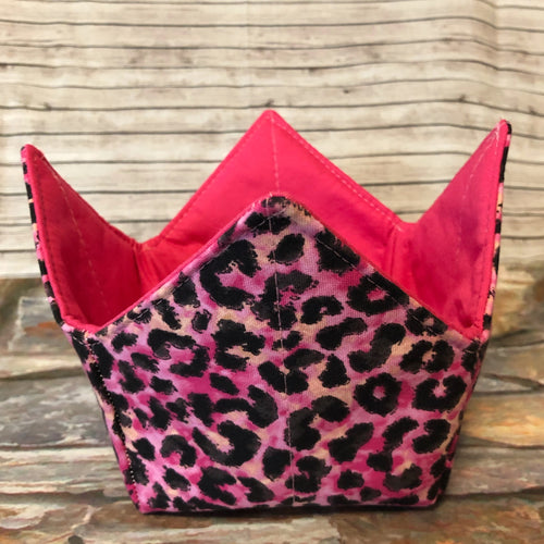 Portable Yarn Bowl - Pink spotted